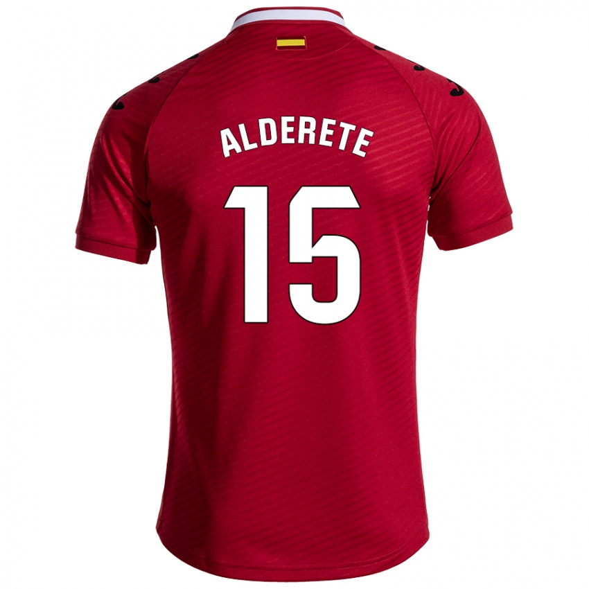 Niño Camiseta Omar Alderete #15 Rojo Oscuro 2ª Equipación 2024/25 La Camisa Chile