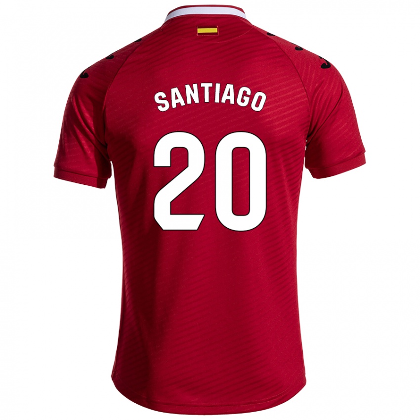 Niño Camiseta Yellu Santiago #20 Rojo Oscuro 2ª Equipación 2024/25 La Camisa Chile