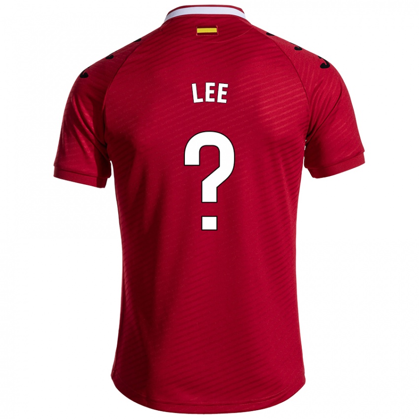 Niño Camiseta Sang-Min Lee #0 Rojo Oscuro 2ª Equipación 2024/25 La Camisa Chile