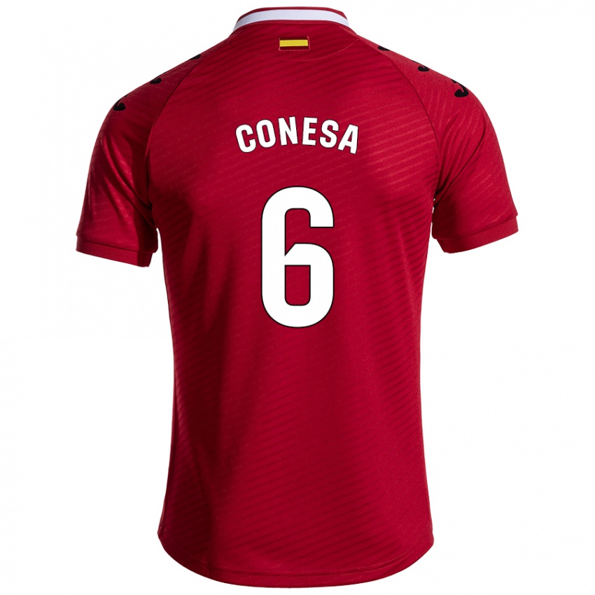 Niño Camiseta Nico Conesa #6 Rojo Oscuro 2ª Equipación 2024/25 La Camisa Chile