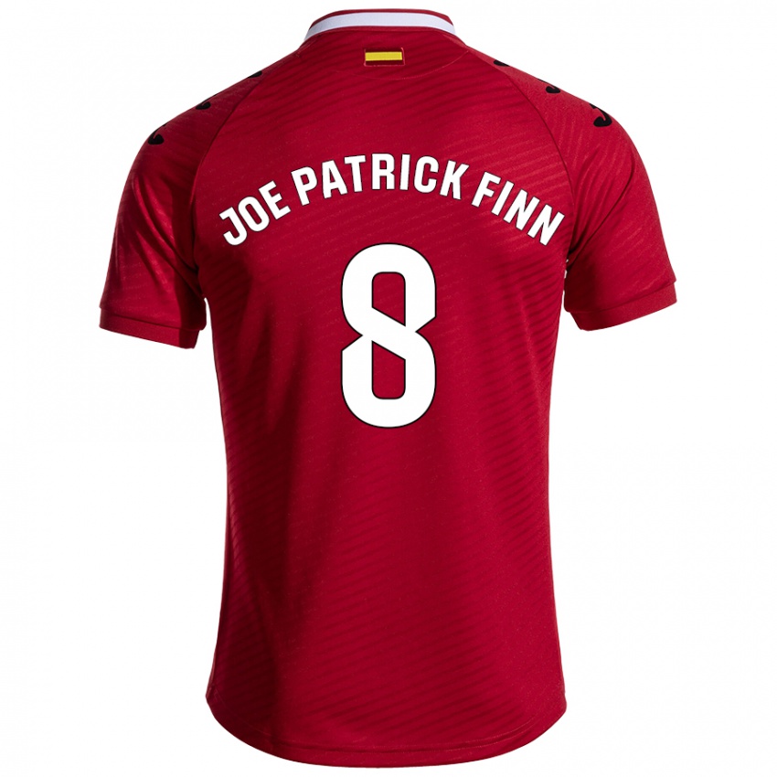 Niño Camiseta John Joe Patrick Finn #8 Rojo Oscuro 2ª Equipación 2024/25 La Camisa Chile