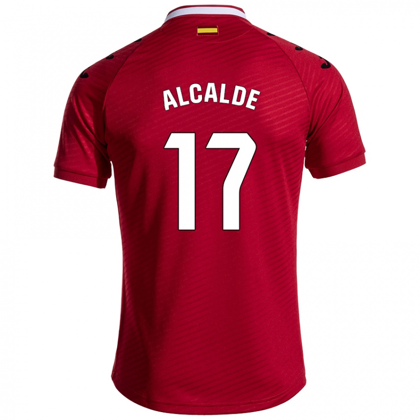 Niño Camiseta Jacobo Alcalde #17 Rojo Oscuro 2ª Equipación 2024/25 La Camisa Chile