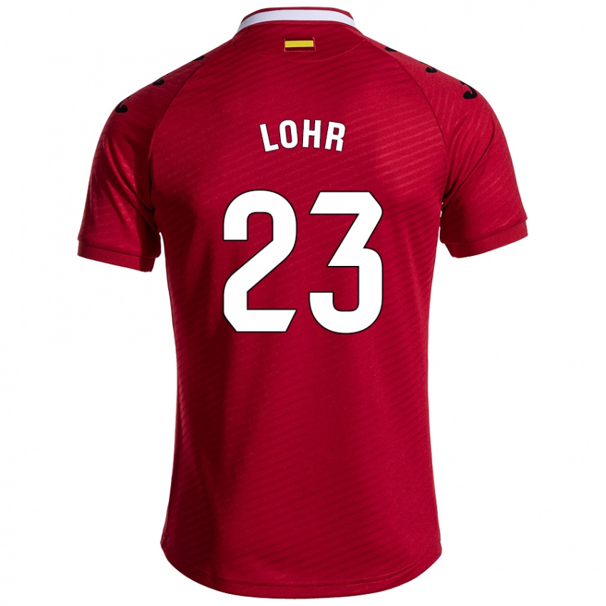 Niño Camiseta Luca Lohr #23 Rojo Oscuro 2ª Equipación 2024/25 La Camisa Chile