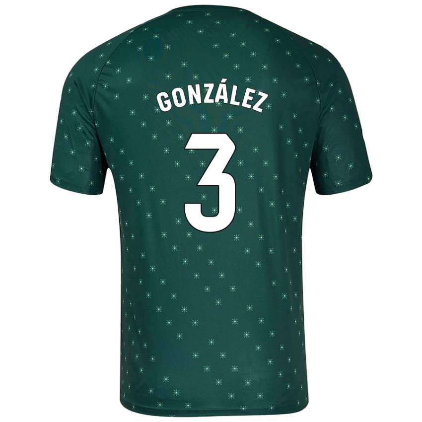 Niño Camiseta Edgar González #3 Verde Oscuro 2ª Equipación 2024/25 La Camisa Chile