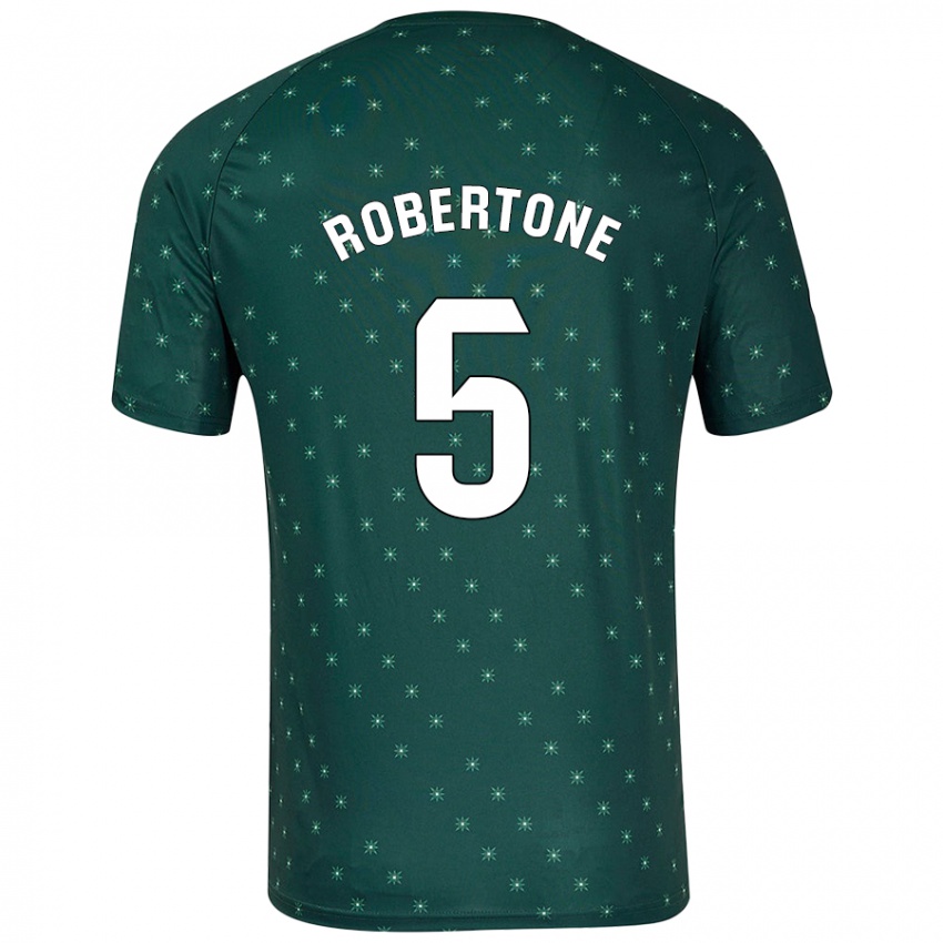 Niño Camiseta Lucas Robertone #5 Verde Oscuro 2ª Equipación 2024/25 La Camisa Chile