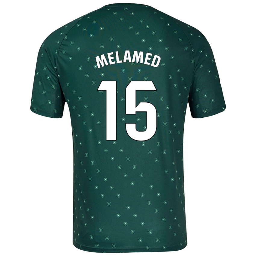 Niño Camiseta Nico Melamed #15 Verde Oscuro 2ª Equipación 2024/25 La Camisa Chile