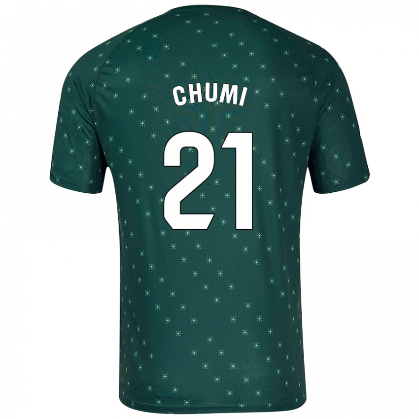 Niño Camiseta Chumi #21 Verde Oscuro 2ª Equipación 2024/25 La Camisa Chile