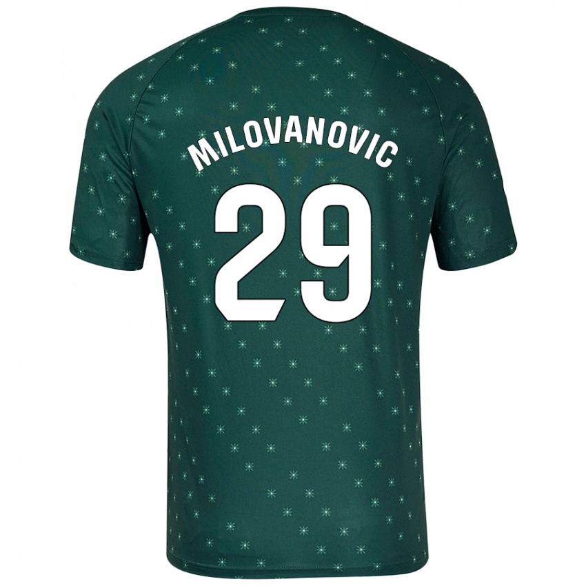 Niño Camiseta Marko Milovanovic #29 Verde Oscuro 2ª Equipación 2024/25 La Camisa Chile