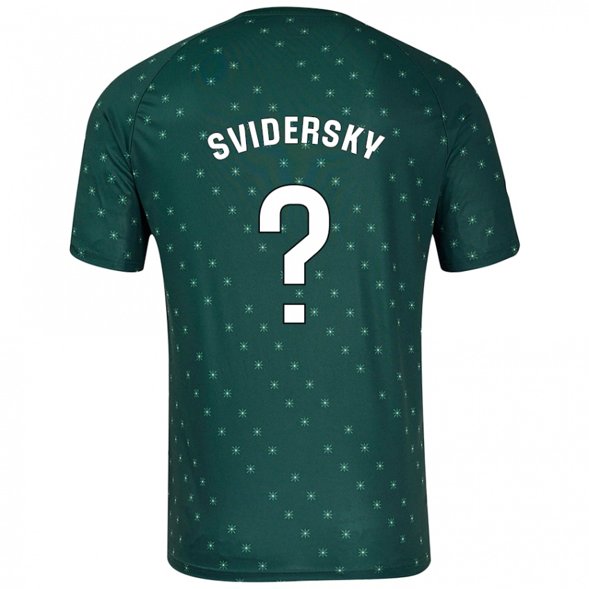 Niño Camiseta Martin Svidersky #0 Verde Oscuro 2ª Equipación 2024/25 La Camisa Chile