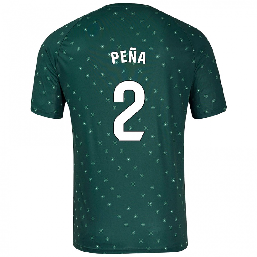 Niño Camiseta Miguel Peña #2 Verde Oscuro 2ª Equipación 2024/25 La Camisa Chile