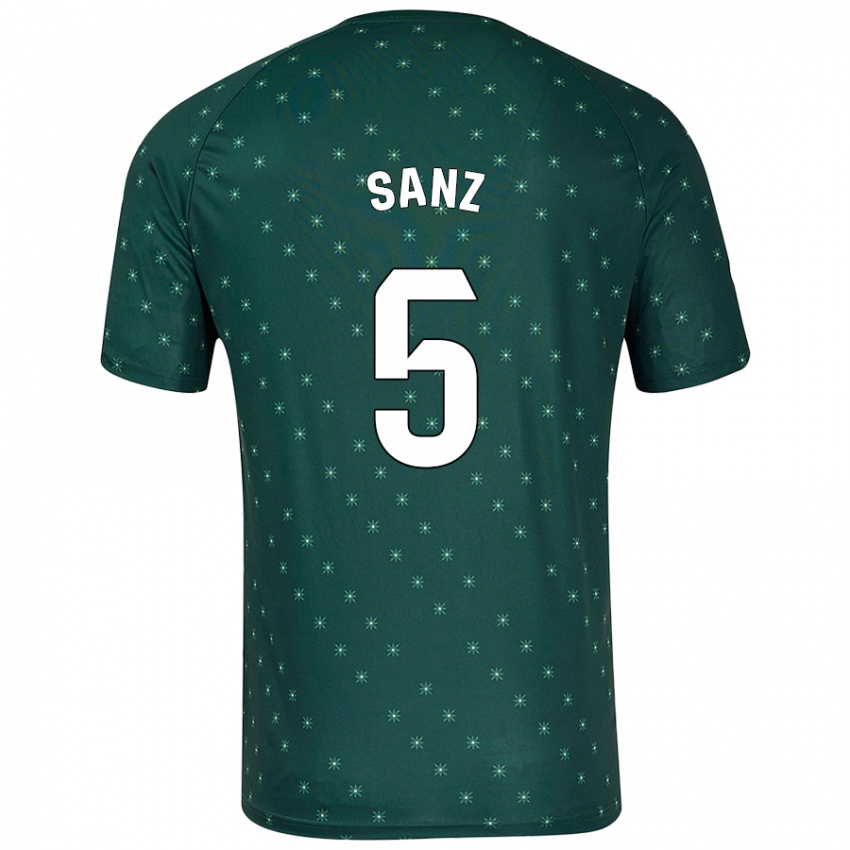 Niño Camiseta Paco Sanz #5 Verde Oscuro 2ª Equipación 2024/25 La Camisa Chile