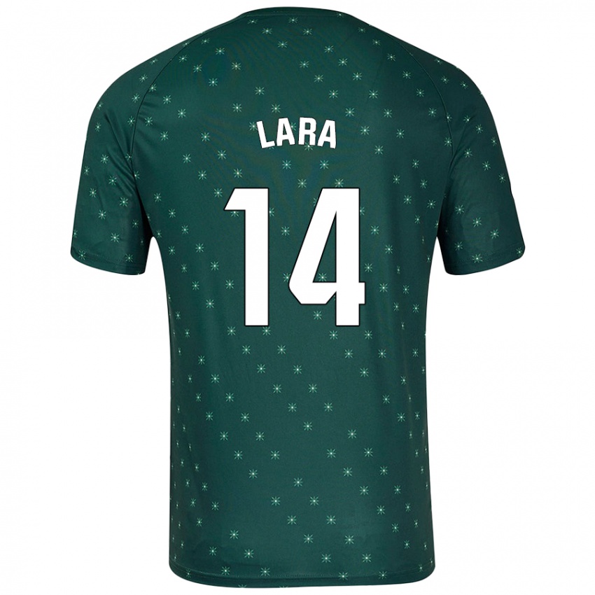 Niño Camiseta Luis Lara #14 Verde Oscuro 2ª Equipación 2024/25 La Camisa Chile