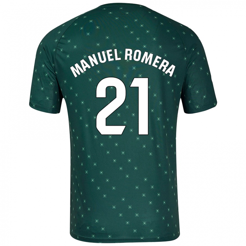 Niño Camiseta José Manuel Romera #21 Verde Oscuro 2ª Equipación 2024/25 La Camisa Chile