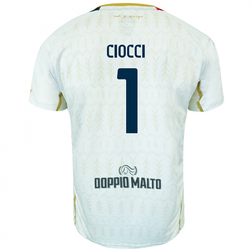 Niño Camiseta Giuseppe Ciocci #1 Blanco 2ª Equipación 2024/25 La Camisa Chile