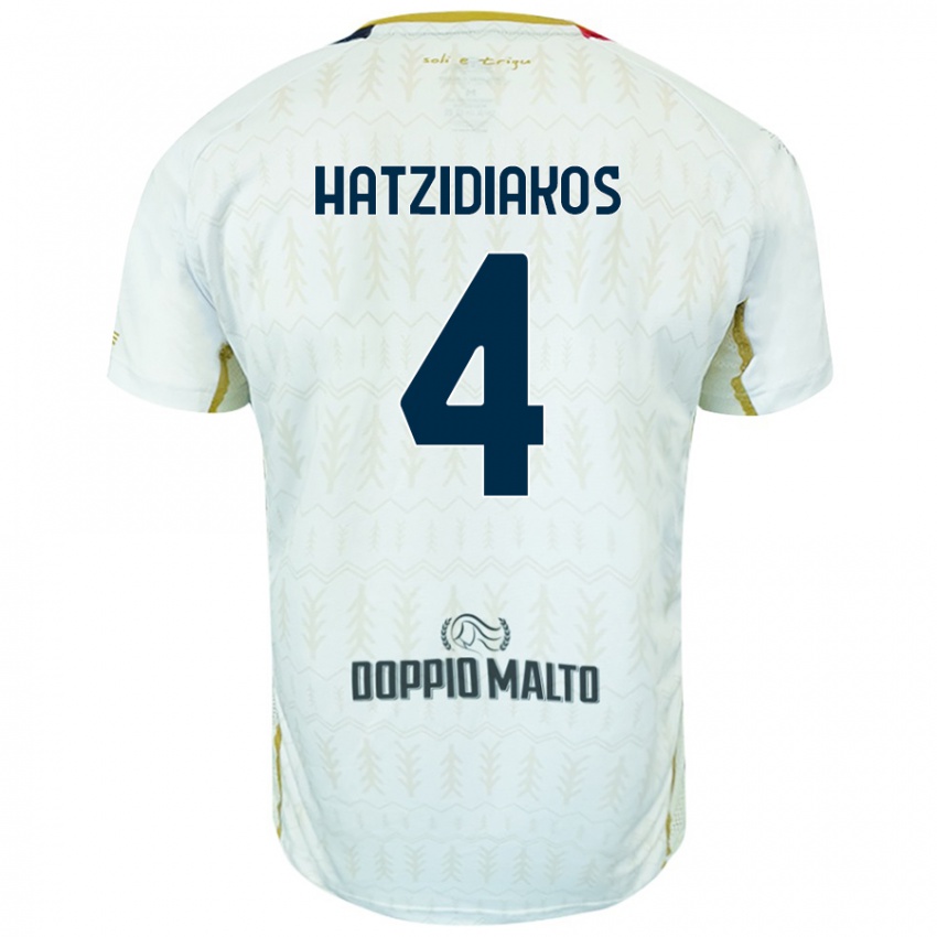 Niño Camiseta Pantelis Hatzidiakos #4 Blanco 2ª Equipación 2024/25 La Camisa Chile