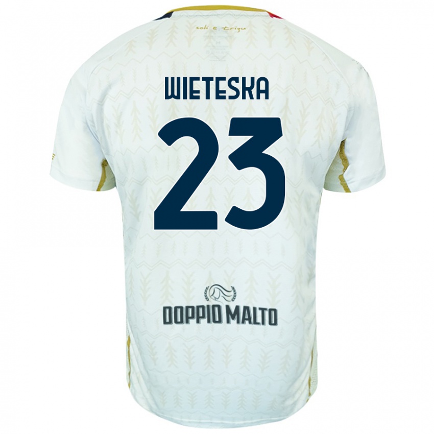 Niño Camiseta Mateusz Wieteska #23 Blanco 2ª Equipación 2024/25 La Camisa Chile