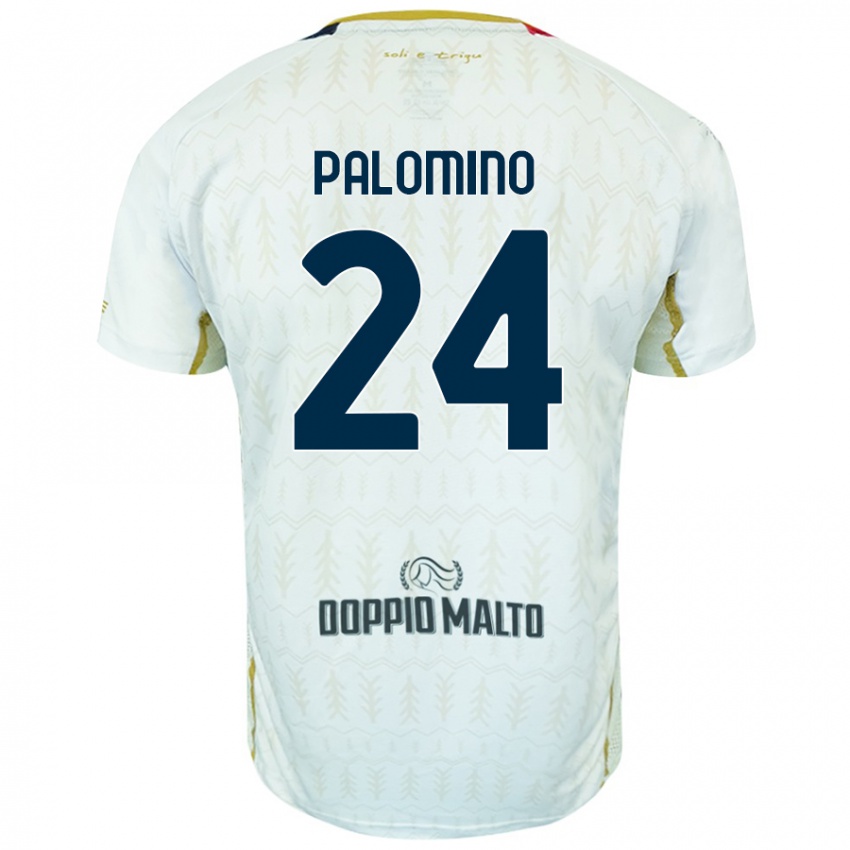 Niño Camiseta José Luis Palomino #24 Blanco 2ª Equipación 2024/25 La Camisa Chile