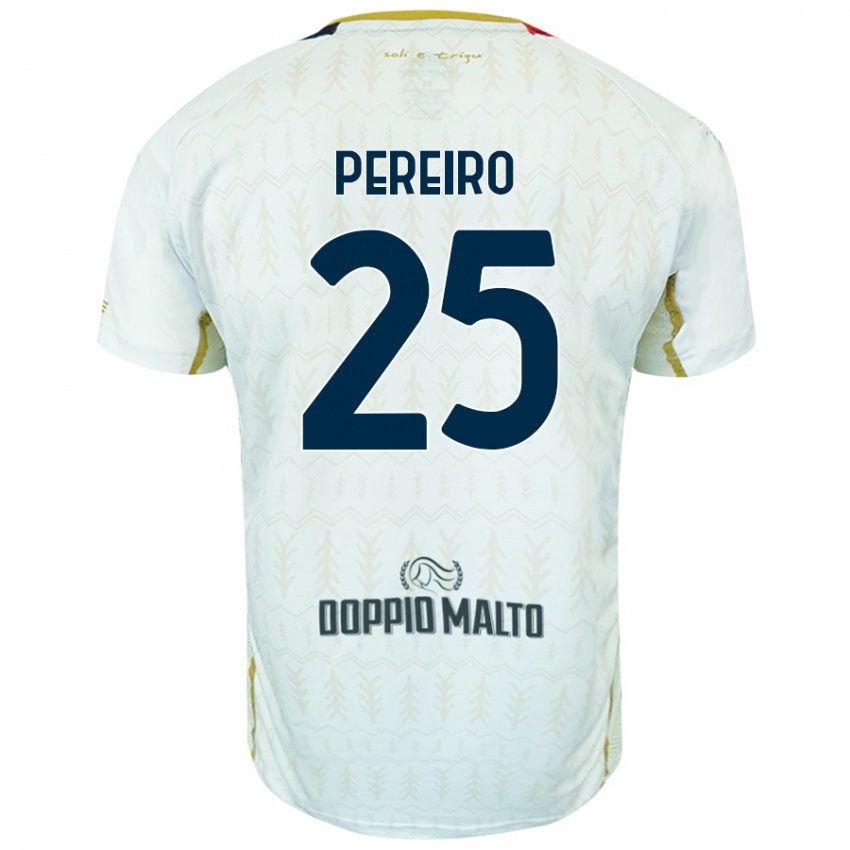 Niño Camiseta Gastón Pereiro #25 Blanco 2ª Equipación 2024/25 La Camisa Chile