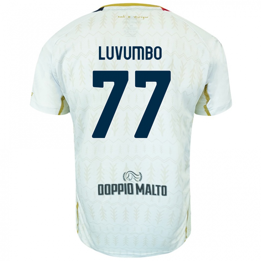 Niño Camiseta Zito Luvumbo #77 Blanco 2ª Equipación 2024/25 La Camisa Chile