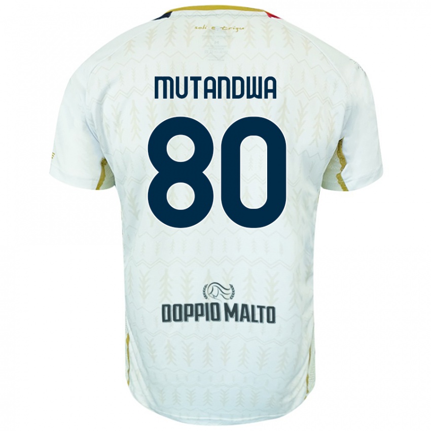 Niño Camiseta Kingstone Mutandwa #80 Blanco 2ª Equipación 2024/25 La Camisa Chile