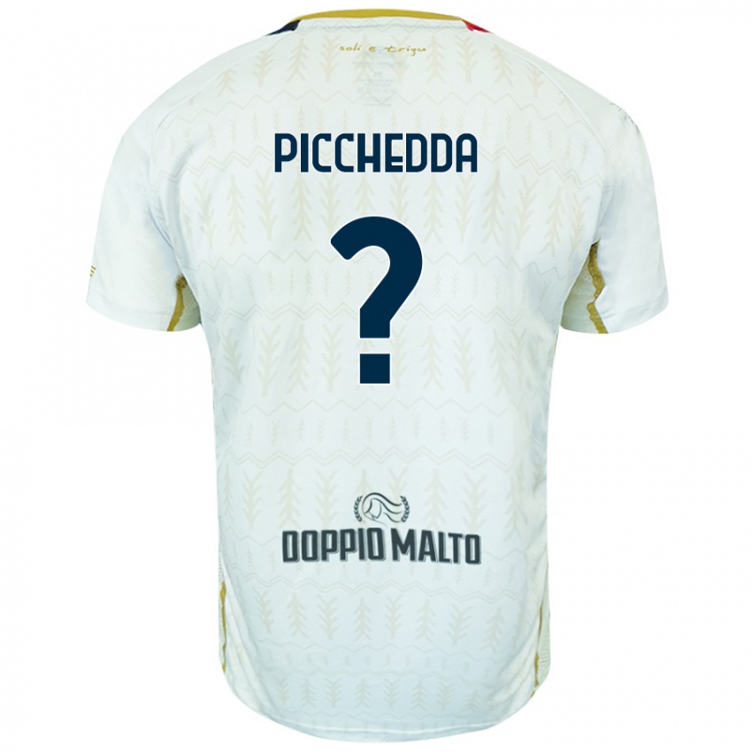 Niño Camiseta Marco Picchedda #0 Blanco 2ª Equipación 2024/25 La Camisa Chile