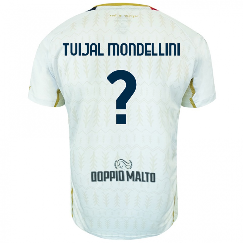 Niño Camiseta Luca Tuijal Mondellini #0 Blanco 2ª Equipación 2024/25 La Camisa Chile