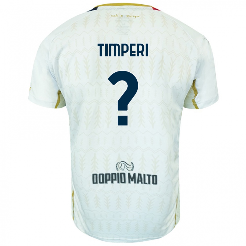 Niño Camiseta Giordano Timperi #0 Blanco 2ª Equipación 2024/25 La Camisa Chile