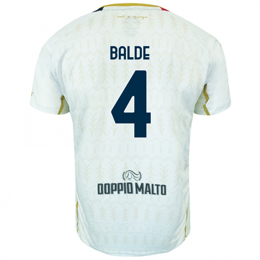 Niño Camiseta Mamadou Balde #4 Blanco 2ª Equipación 2024/25 La Camisa Chile