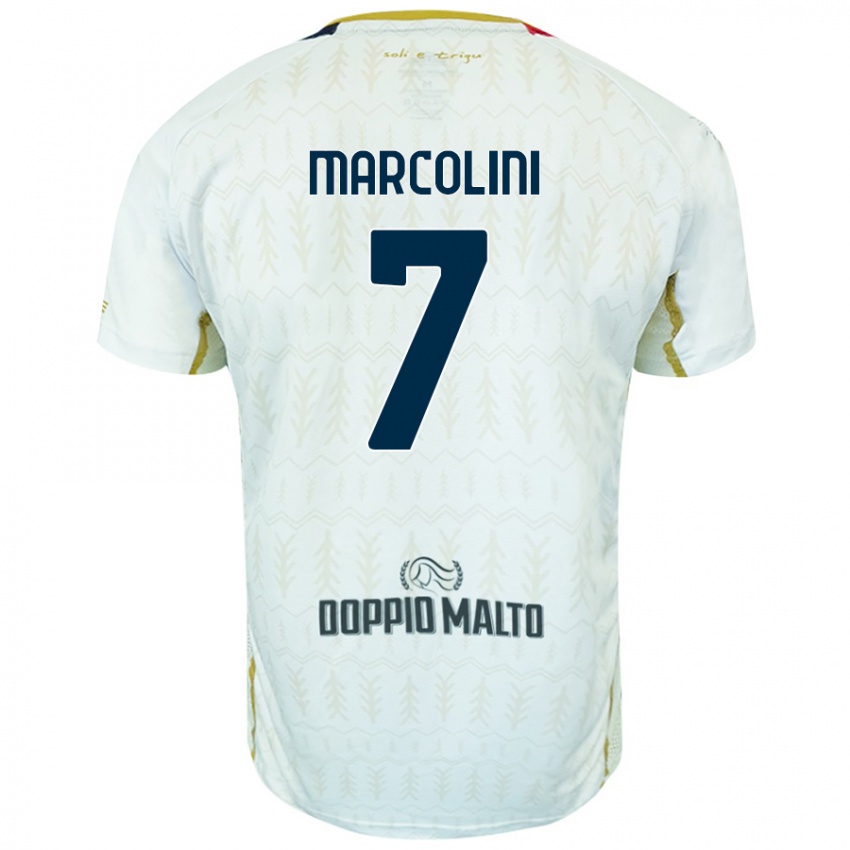 Niño Camiseta Diego Marcolini #7 Blanco 2ª Equipación 2024/25 La Camisa Chile