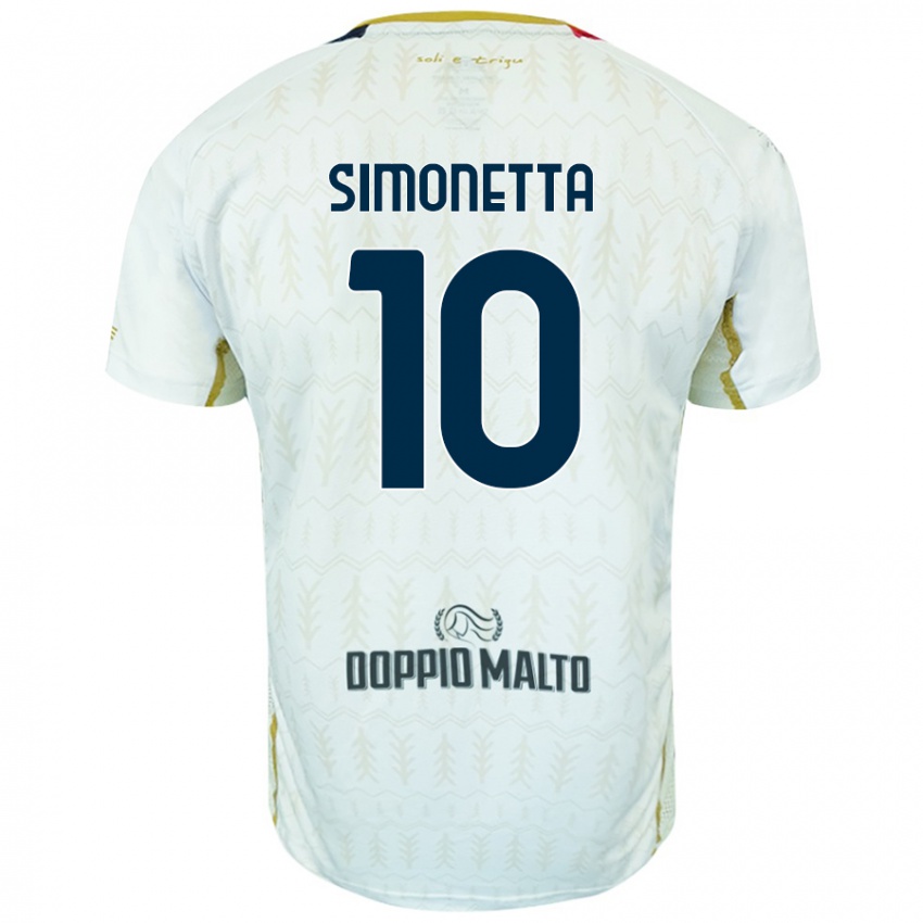 Niño Camiseta Jacopo Simonetta #10 Blanco 2ª Equipación 2024/25 La Camisa Chile