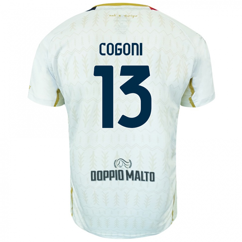 Niño Camiseta Andrea Cogoni #13 Blanco 2ª Equipación 2024/25 La Camisa Chile