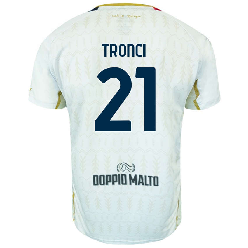 Niño Camiseta Luca Tronci #21 Blanco 2ª Equipación 2024/25 La Camisa Chile