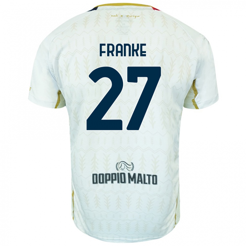 Niño Camiseta Antoni Franke #27 Blanco 2ª Equipación 2024/25 La Camisa Chile