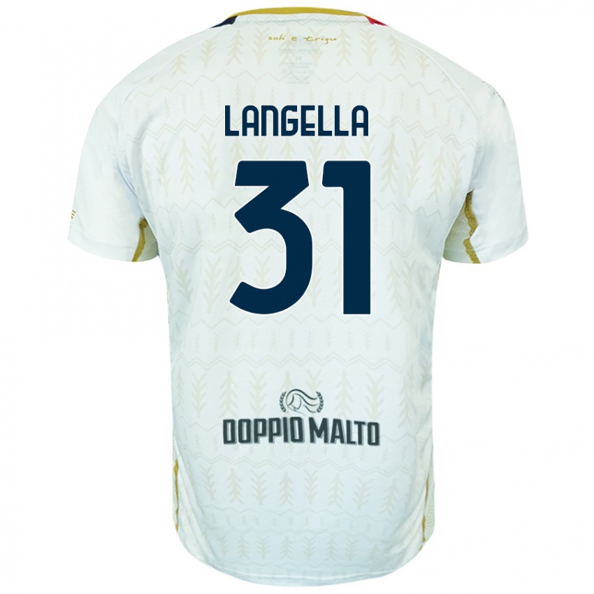 Niño Camiseta Matteo Langella #31 Blanco 2ª Equipación 2024/25 La Camisa Chile