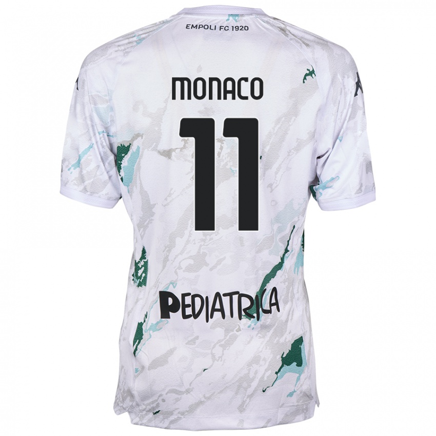 Niño Camiseta Salvatore Monaco #11 Gris 2ª Equipación 2024/25 La Camisa Chile