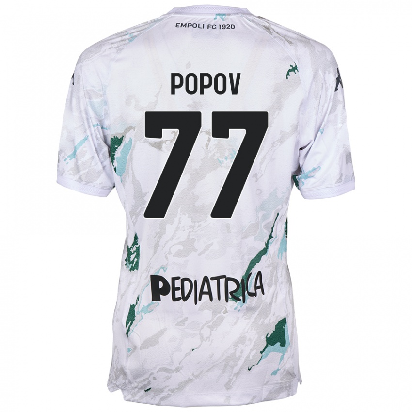 Niño Camiseta Bogdan Popov #77 Gris 2ª Equipación 2024/25 La Camisa Chile