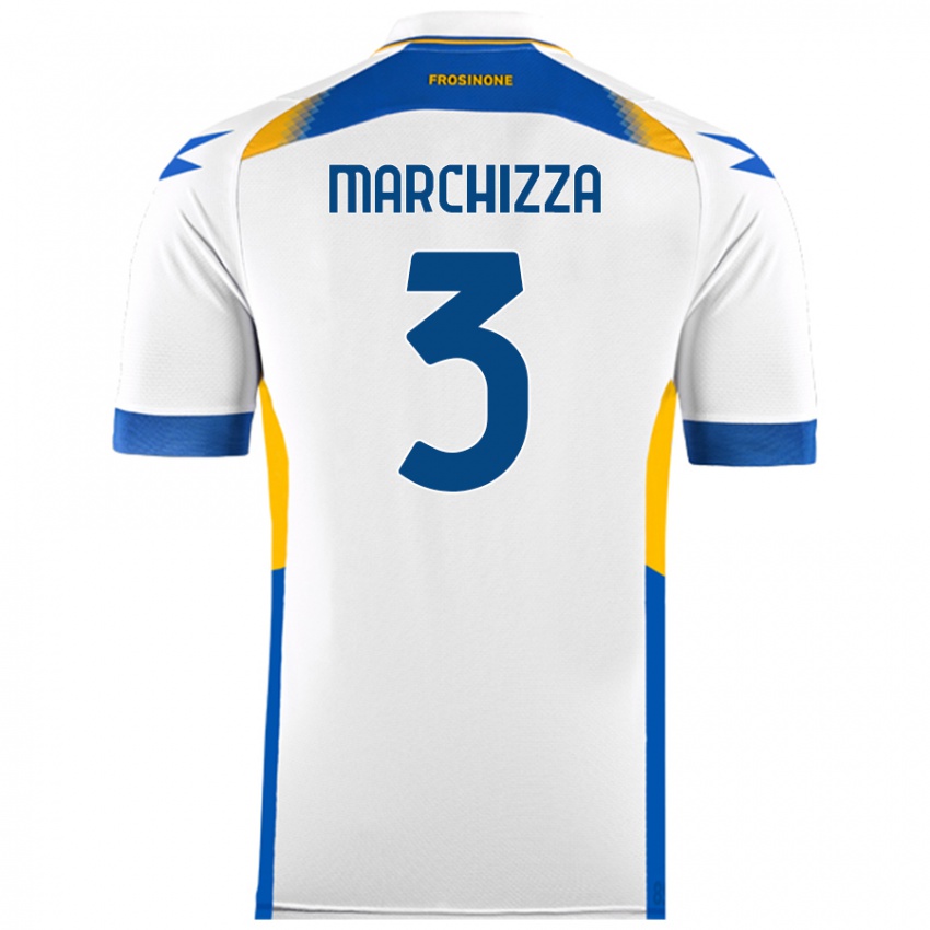 Niño Camiseta Riccardo Marchizza #3 Blanco 2ª Equipación 2024/25 La Camisa Chile