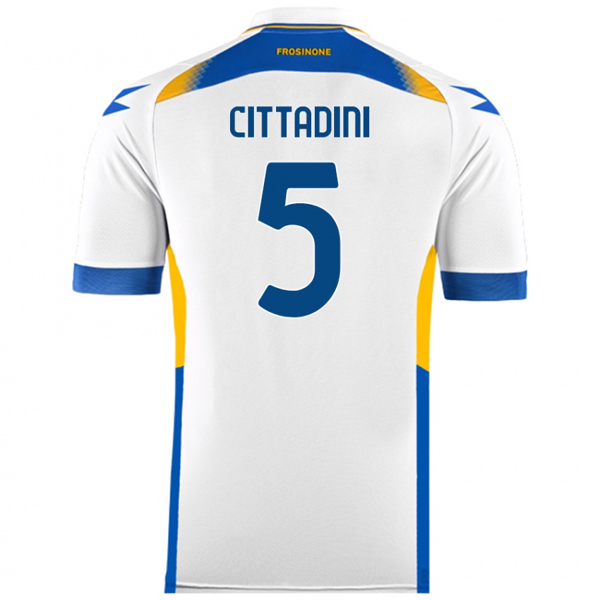 Niño Camiseta Giorgio Cittadini #5 Blanco 2ª Equipación 2024/25 La Camisa Chile