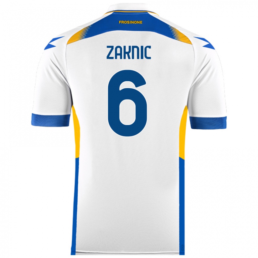 Niño Camiseta Lazar Zaknic #6 Blanco 2ª Equipación 2024/25 La Camisa Chile