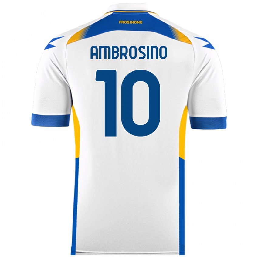 Niño Camiseta Giuseppe Ambrosino #10 Blanco 2ª Equipación 2024/25 La Camisa Chile