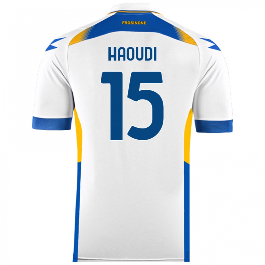 Niño Camiseta Hamza Haoudi #15 Blanco 2ª Equipación 2024/25 La Camisa Chile