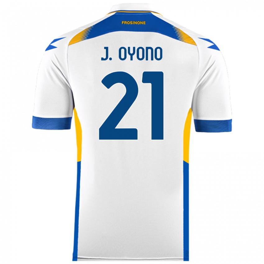 Niño Camiseta Jérémy Oyono #21 Blanco 2ª Equipación 2024/25 La Camisa Chile