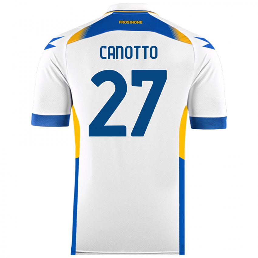 Niño Camiseta Luigi Canotto #27 Blanco 2ª Equipación 2024/25 La Camisa Chile