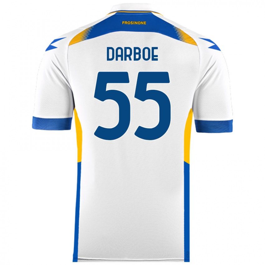 Niño Camiseta Ebrima Darboe #55 Blanco 2ª Equipación 2024/25 La Camisa Chile