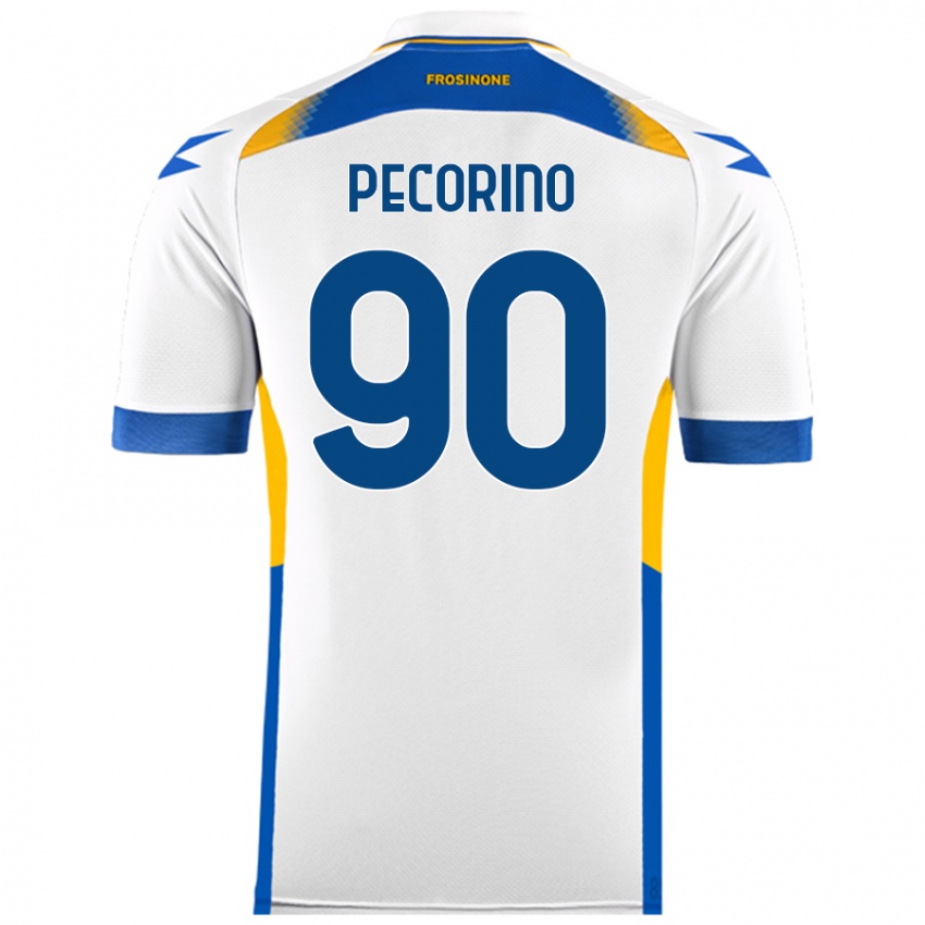 Niño Camiseta Emanuele Pecorino #90 Blanco 2ª Equipación 2024/25 La Camisa Chile