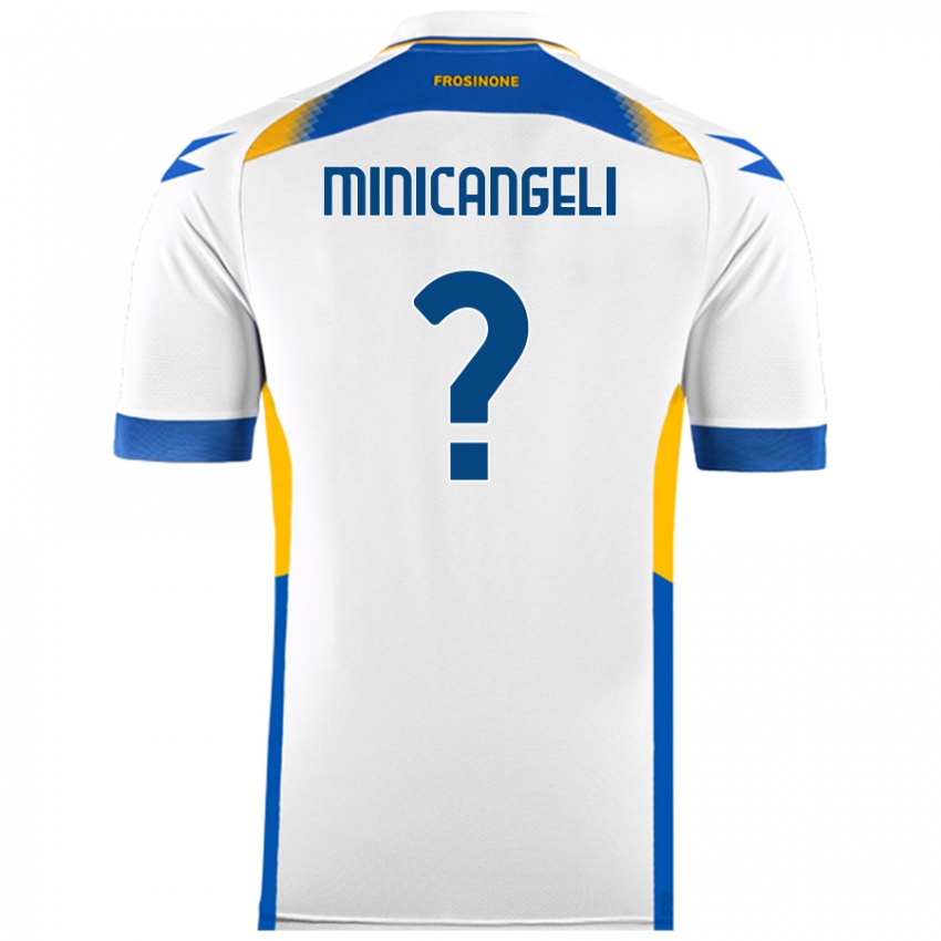 Niño Camiseta Francesco Minicangeli #0 Blanco 2ª Equipación 2024/25 La Camisa Chile