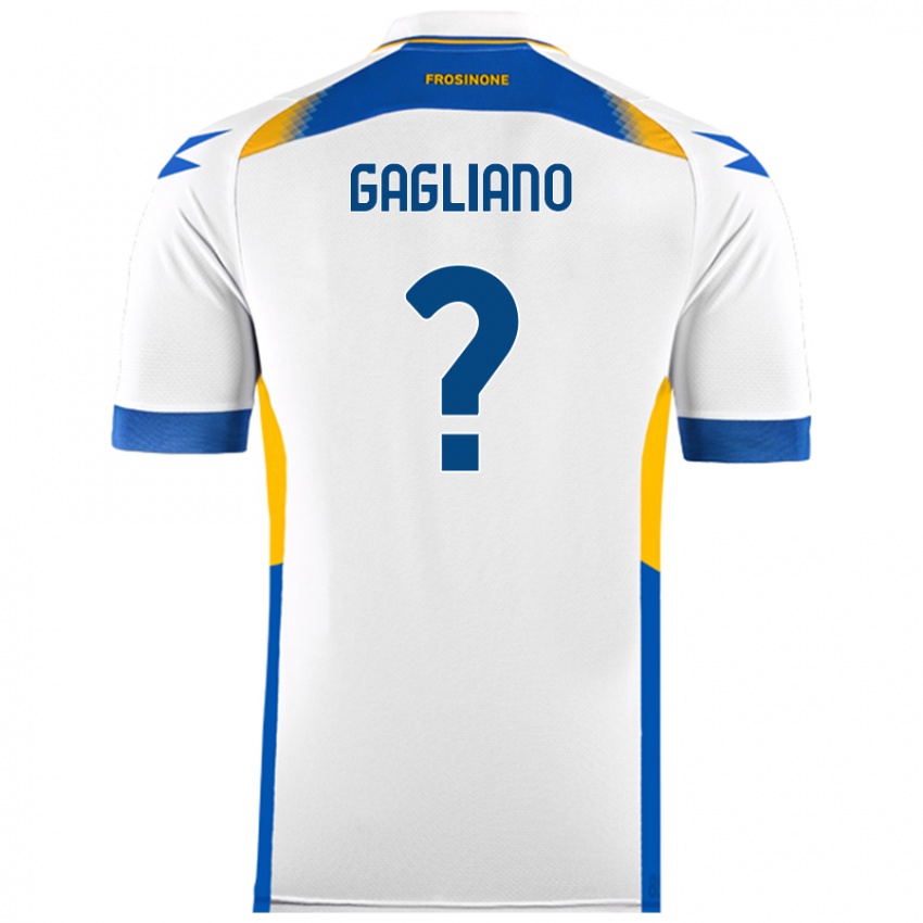 Niño Camiseta Mattia Gagliano #0 Blanco 2ª Equipación 2024/25 La Camisa Chile