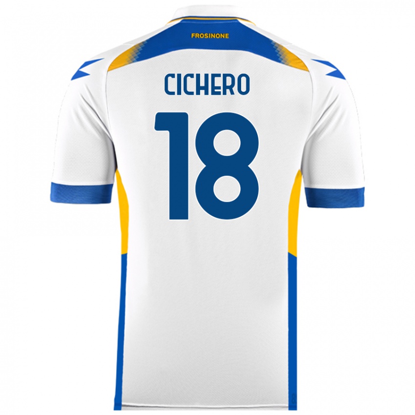 Niño Camiseta Alejandro Cichero #18 Blanco 2ª Equipación 2024/25 La Camisa Chile