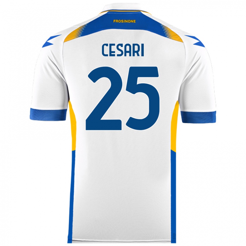 Niño Camiseta Nicolò Cesari #25 Blanco 2ª Equipación 2024/25 La Camisa Chile