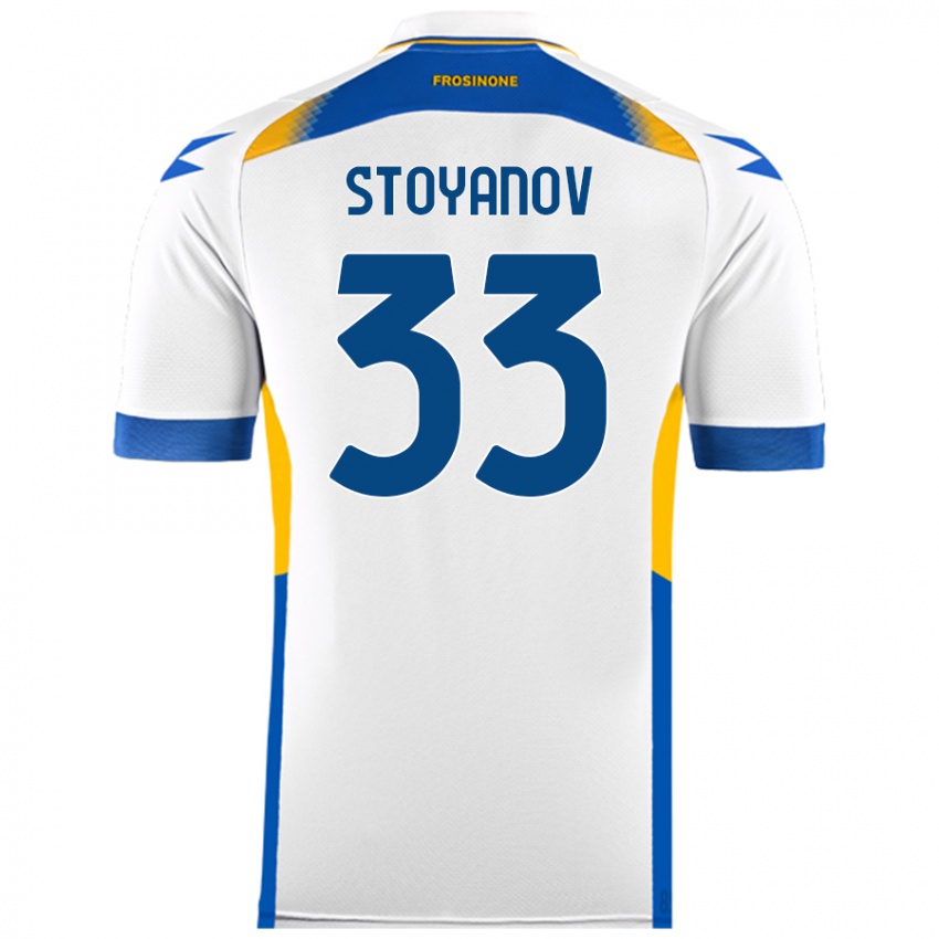 Niño Camiseta Steliyan Stoyanov #33 Blanco 2ª Equipación 2024/25 La Camisa Chile